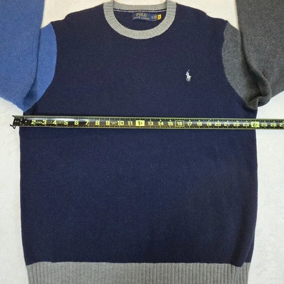 Polo Ralph Lauren Wool Alpaca Color-block Knit Crewneck Sweater Mens XL  Preppy - Picture 8 of 10